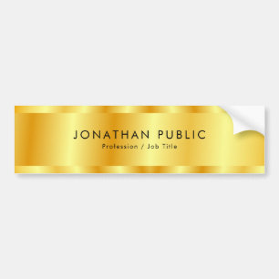 Gold look Sjabloon Moderne glamoureus elegant Bumpersticker
