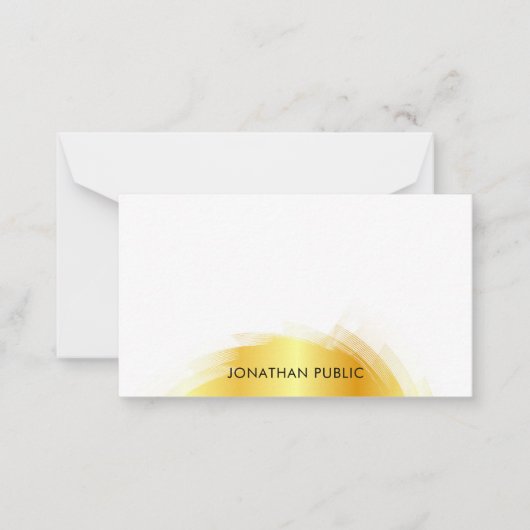 Gold look Sjabloon Monogram Elegant Simple (Voorkant)