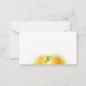 Gold look Sjabloon Monogram Elegant Simple (Achterkant)