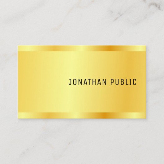 Gold look Sjabloon Professional Modern elegant Visitekaartje (Voorkant)