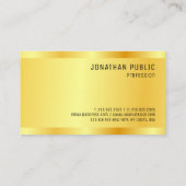 Gold look Sjabloon Professional Modern elegant Visitekaartje (Achterkant)