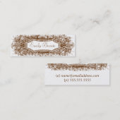 Gold look Skinny Card #2 Mini Visitekaartje (Voorkant / Achterkant)