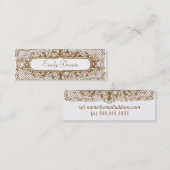 Gold look-Skinny-kaart Mini Visitekaartje (Voorkant / Achterkant)