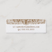 Gold look-Skinny-kaart Mini Visitekaartje (Achterkant)