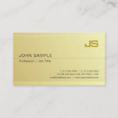 Gold look stijlvolle monogram minimalistische luxe visitekaartje (Voorkant)