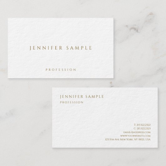 Gold Look Text Premium Ultra Dikke Luxe Elite Visitekaartje (Voorkant / Achterkant)