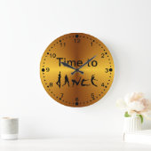 Gold Look Time to Dance Dancers Wall Clock Grote Klok (Huis)