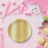 Gold look Trendy Elegant Simple Design Sjabloon Papieren Bordje (Feest)