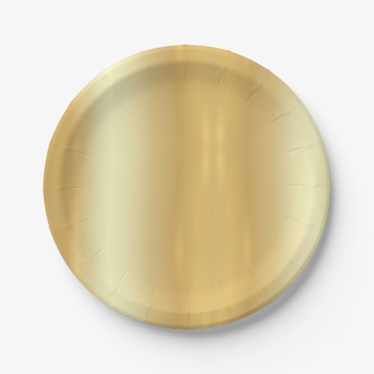 Gold look Trendy Elegant Simple Design Sjabloon Papieren Bordje (Voorkant)