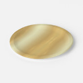Gold look Trendy Elegant Simple Design Sjabloon Papieren Bordje (Gekanteld)