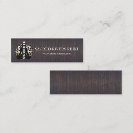 Gold Lotus Chakra's Energy Healer en Yoga Mini Visitekaartje (Voorkant / Achterkant)