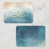 Gold Lotus, Confetti, Paint Splash Kortingskaartje (Voorkant / Achterkant)