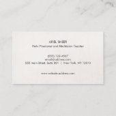 Gold Lotus en Chakras Energy Healer en Yoga Visitekaartje (Achterkant)