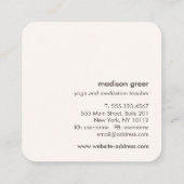 Gold Lotus Floral Mandala Wood Natural Wellness Vierkante Visitekaartje (Achterkant)