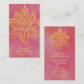 Gold Lotus Flower Elegant Roos Visitekaartje (Voorkant / Achterkant)