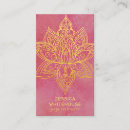 Gold Lotus Flower Elegant Roos Visitekaartje