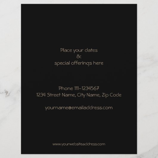 Gold Lotus Flower Flyer (Achterkant)