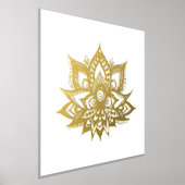 Gold Lotus Flower Folie Art afdrukken (Laagn)