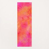 Gold Lotus Flower Illustration Pink Ink Art Yogamat (Voorkant)