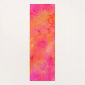 Gold Lotus Flower Illustration Pink Ink Art Yogamat (Achterkant)