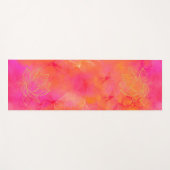 Gold Lotus Flower Illustration Pink Ink Art Yogamat (Voorkant (horizontaal))