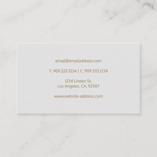 Gold Lotus Flower Logo Visitekaartje (Achterkant)