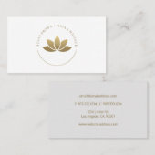 Gold Lotus Flower Logo Visitekaartje (Voorkant / Achterkant)