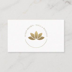 Gold Lotus Flower Logo Visitekaartje
