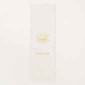 Gold lotus flower name ivory yogamat (Voorkant)