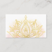 Gold Lotus Flower Roos Elegant Visitekaartje (Voorkant)