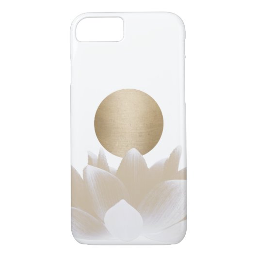 Gold Lotus Flower & Sun Elegant Case-Mate iPhone Case (Achterkant)