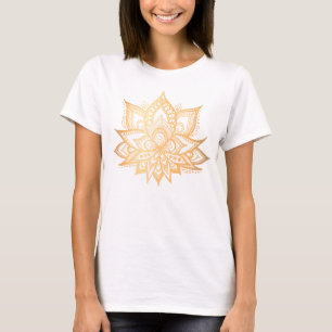 Gold Lotus Flower T-shirt