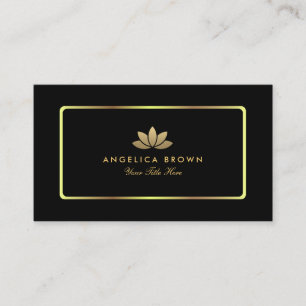 Gold Lotus Flower Visitekaartje