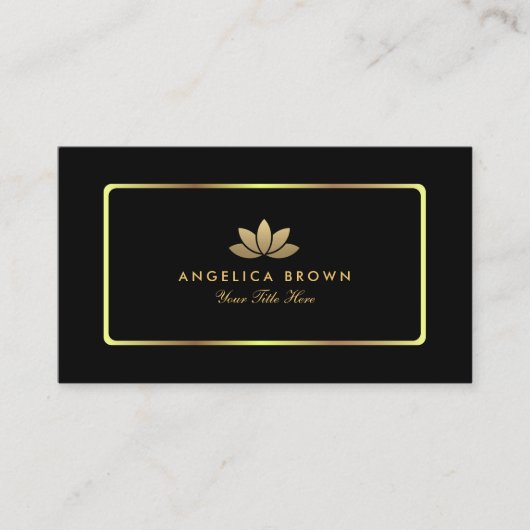 Gold Lotus Flower Visitekaartje (Voorkant)