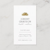 Gold Lotus Flower Visitekaartje (Achterkant)