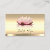 Gold Lotus Flower Yoga Instructor Visitekaartje (Voorkant)