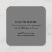 Gold Lotus Flower Yoga Instructor Zen Art Fire Vierkante Visitekaartje (Achterkant)