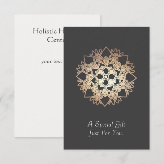 Gold Lotus Healing Arts Cadeaukaart of aankondigin Aankondiging (Voorkant / Achterkant)