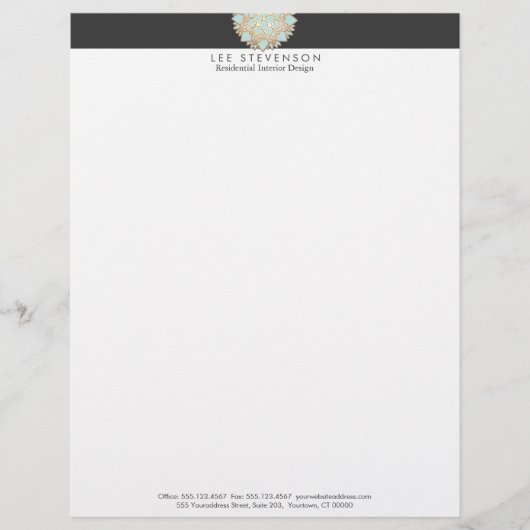 Gold Lotus Letterhead Briefhoofd (Voorkant)