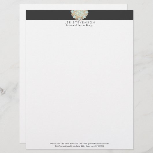 Gold Lotus Letterhead Briefhoofd (Voorkant / Achterkant)