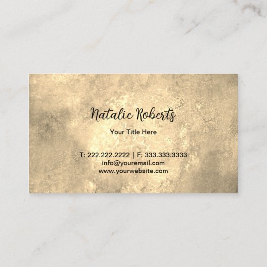 Gold Lotus Logo Elegant Bronze Visitekaartje (Achterkant)