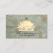 Gold Lotus Logo Elegant Bronze Visitekaartje (Voorkant)