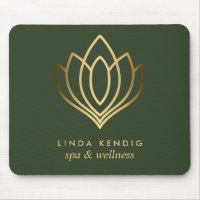 Gold lotus logo Green | jouw namen voor persoonlij