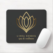 Gold lotus logo Grey | jouw namen voor persoonlijk Muismat (Met muis)