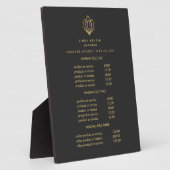 Gold Lotus logo grijs | Massageprijsstelling voor Fotoplaat (Zijkant)