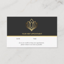 Gold Lotus logo | Grijs | wellnessmassageyoga Visitekaartje