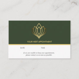 Gold Lotus logo | Groen | Wellness massage yoga Visitekaartje