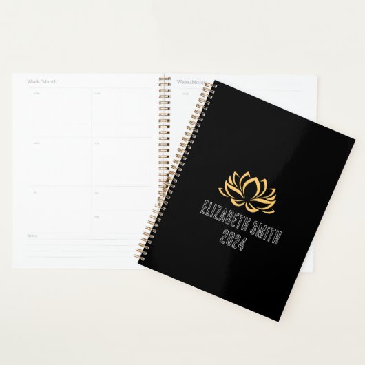 Gold Lotus Logo Planner (Display)