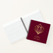 Gold Lotus Logo | ROBIJNROOD | Gepersonaliseerd mo Notitieboek (Binnen)