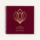 Gold Lotus Logo | ROBIJNROOD | Gepersonaliseerd mo Notitieboek (Voorkant)